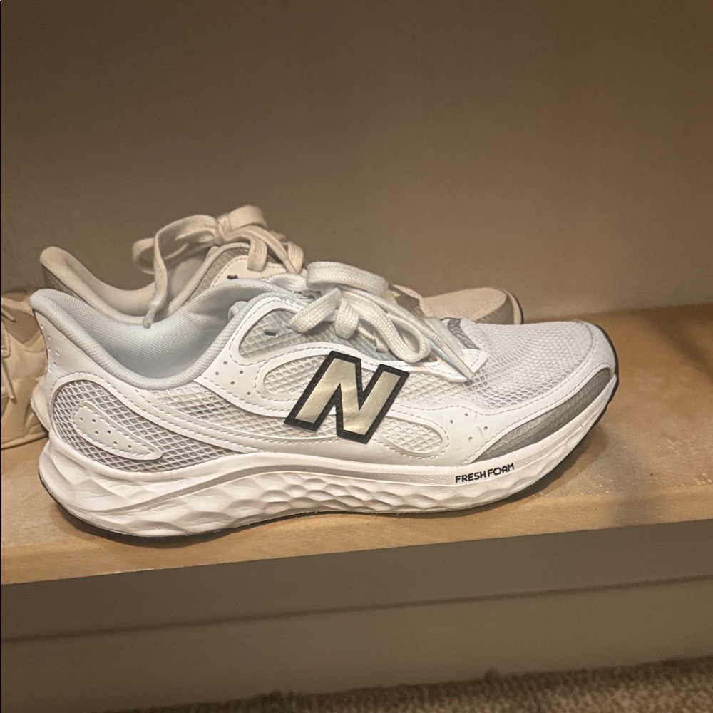 New Balance White and Gray Running Shoes